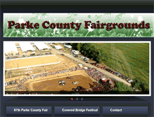 Tablet Screenshot of parkecountyfairgrounds.com